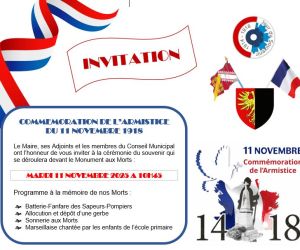 Commémoration de l'Armistice